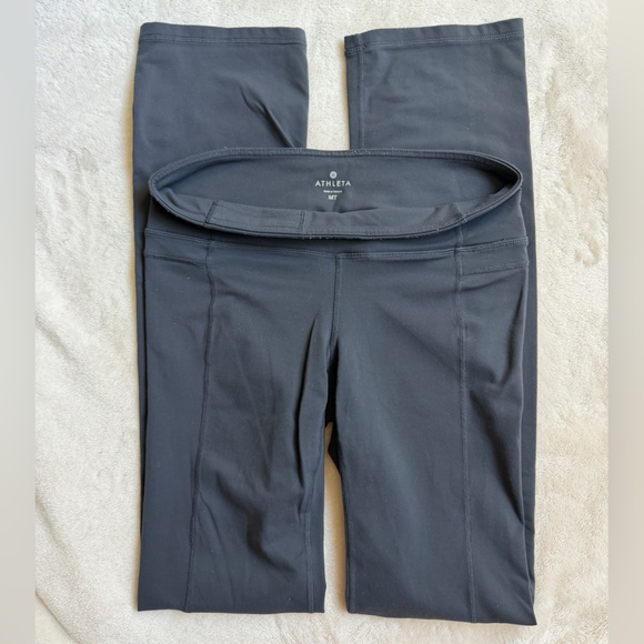 Athleta Flared Dark Grey Leggings - Picture 2 of 7